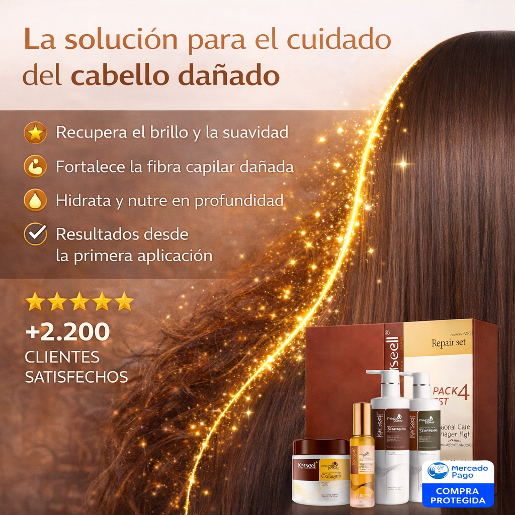 Combo Karseell Maca Power x4 – Tratamiento Profesional Capilar Completo